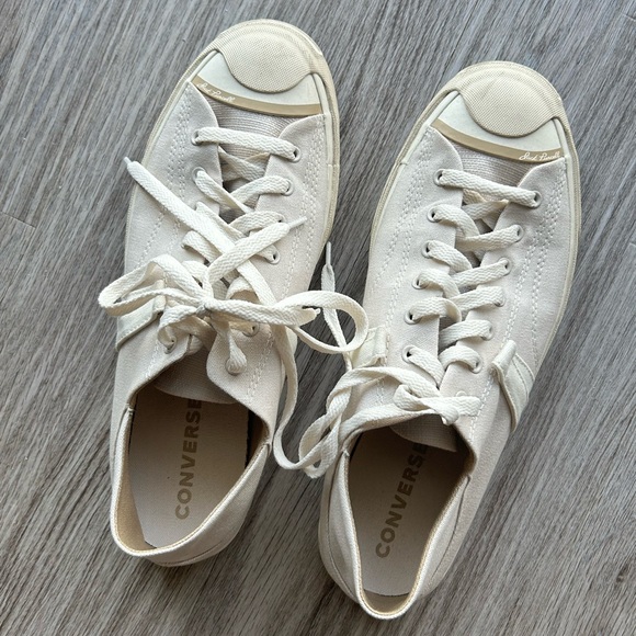 Converse- jack Purcell sneaker, off-white color, size 10 - Picture 1 of 2